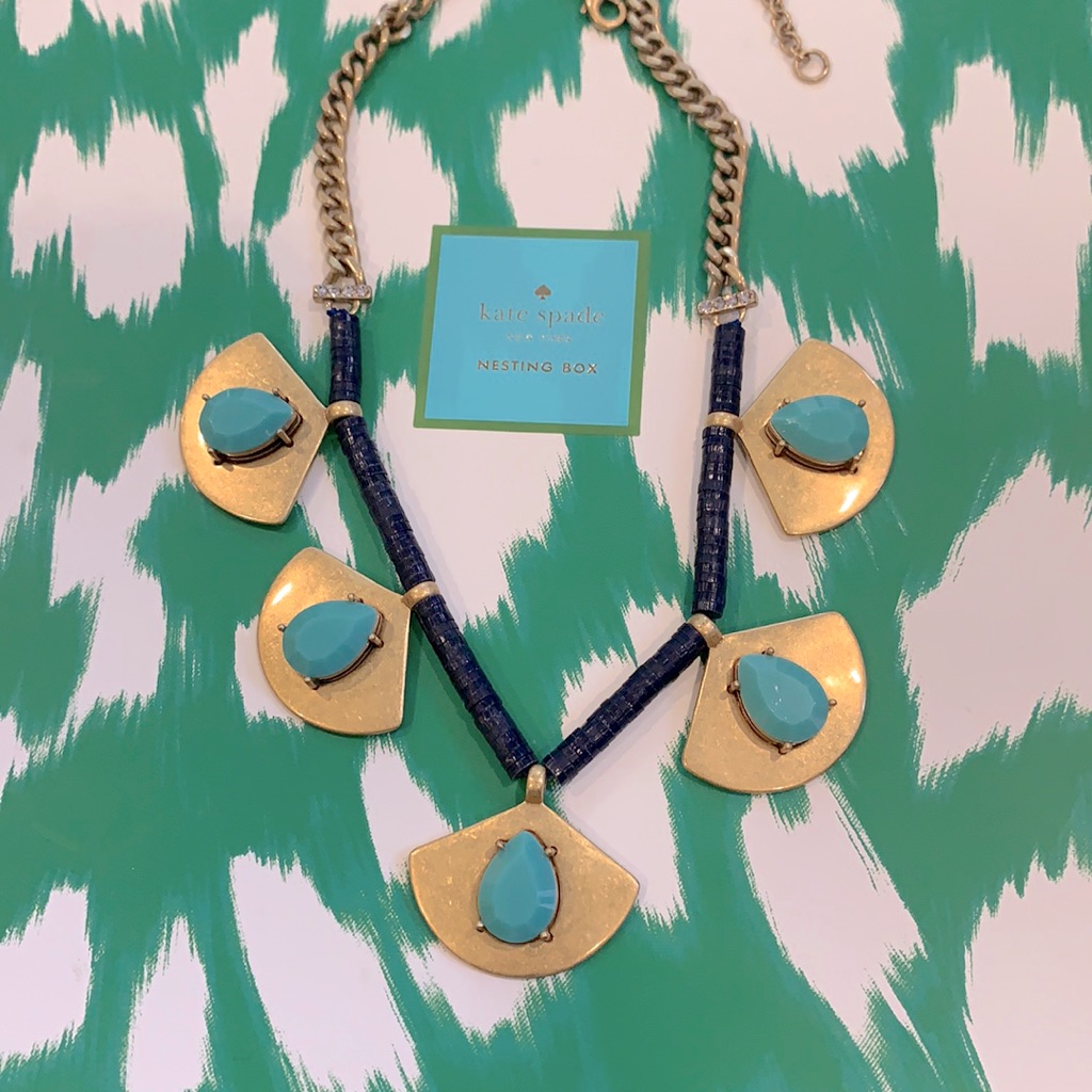 J Crew Turquoise Tribal Inspired Collar Necklace